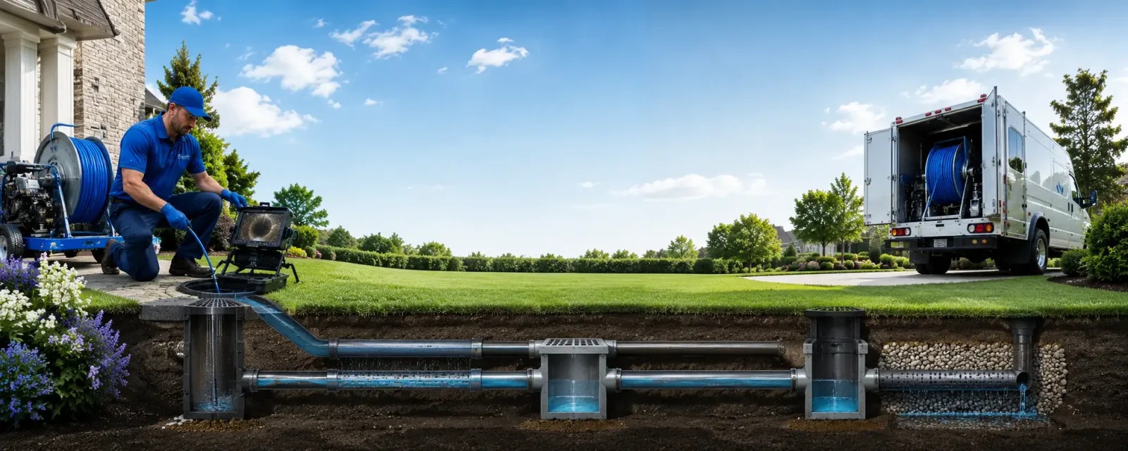 Outdoor drain cleaning information for Topsham, ME